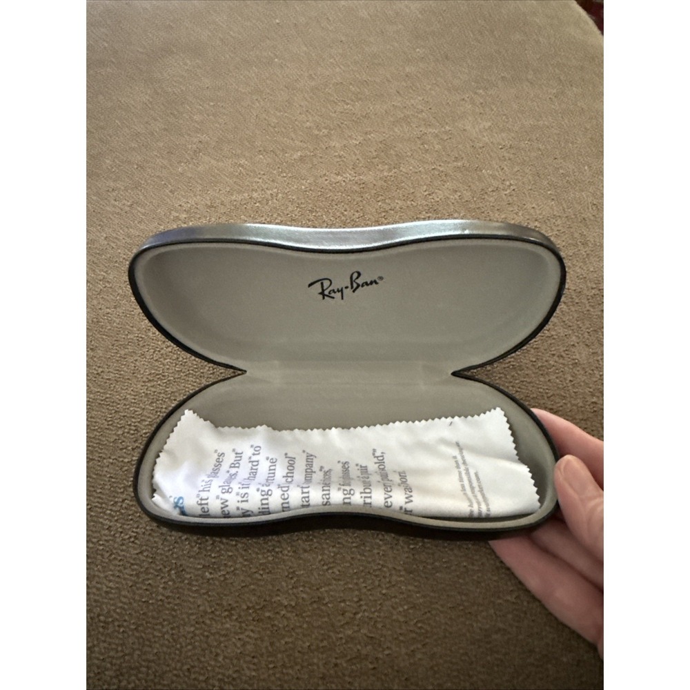 Rayban Hard Sunglasses Glasses case only Black Logo (TD)